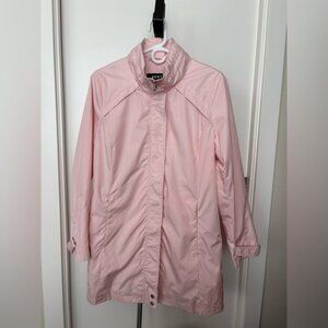 DKNY Light Pink Rain Coat/Jacket with Hood Women in Size M Christmas Gift
